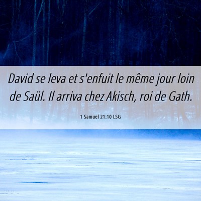 Picture 06 - 1 Samuel 21:10 LSG - David se leva et s'enfuit le même jour loin de - Bible Verse Picture