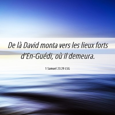 Picture 06 - 1 Samuel 23:29 LSG - De là David monta vers les lieux forts - Bible Verse Picture