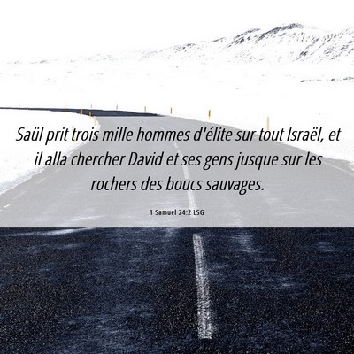 Picture 06 - 1 Samuel 24:2 LSG - Saül prit trois mille hommes d'élite sur tout - Bible Verse Picture