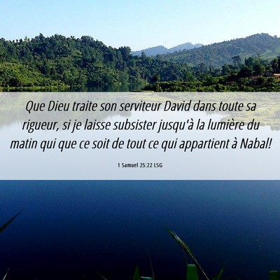 Picture 06 - 1 Samuel 25:22 LSG - Que Dieu traite son serviteur David dans toute sa - Bible Verse Picture