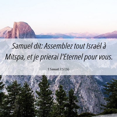 Picture 06 - 1 Samuel 7:5 LSG - Samuel dit: Assemblez tout Israël à Mitspa, et - Bible Verse Picture