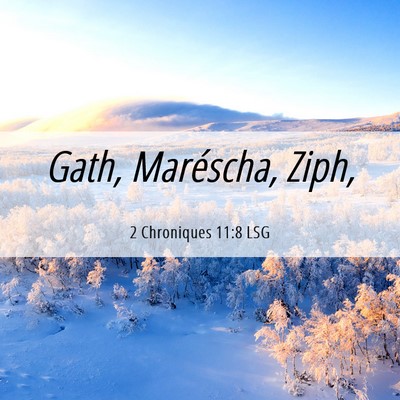 Picture 06 - 2 Chroniques 11:8 LSG - Gath, Maréscha, - Bible Verse Picture