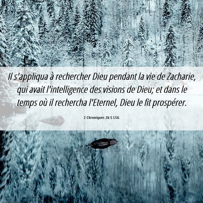 Picture 06 - 2 Chroniques 26:5 LSG - Il s'appliqua à rechercher Dieu pendant la vie - Bible Verse Picture