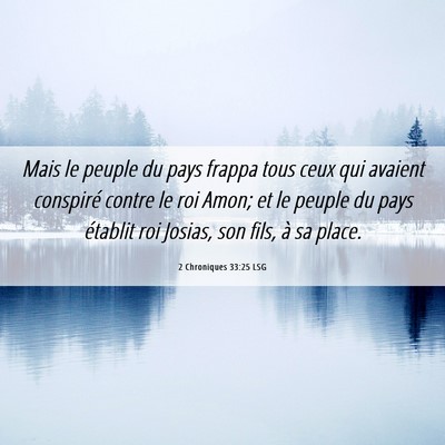 Picture 06 - 2 Chroniques 33:25 LSG - Mais le peuple du pays frappa tous ceux qui - Bible Verse Picture