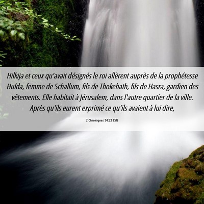 Picture 06 - 2 Chroniques 34:22 LSG - Hilkija et ceux qu'avait désignés le roi - Bible Verse Picture