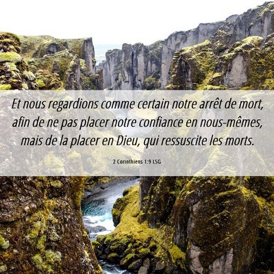 Picture 06 - 2 Corinthiens 1:9 LSG - Et nous regardions comme certain notre arrêt de - Bible Verse Picture