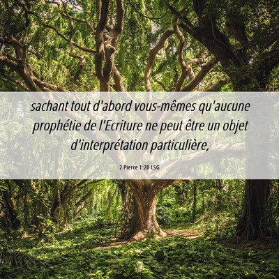 Picture 06 - 2 Pierre 1:20 LSG - sachant tout d'abord vous-mêmes qu'aucune - Bible Verse Picture