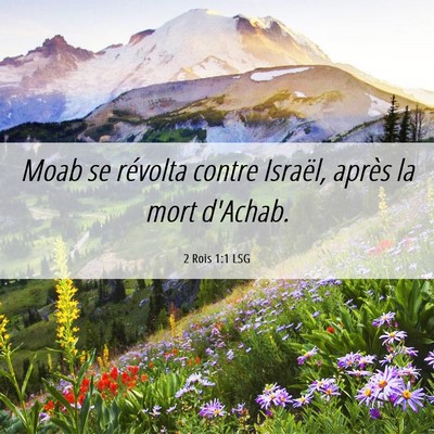 Picture 06 - 2 Rois 1:1 LSG - Moab se révolta contre Israël, après la mort - Bible Verse Picture