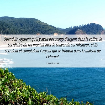 Picture 06 - 2 Rois 12:10 LSG - Quand ils voyaient qu'il y avait beaucoup - Bible Verse Picture