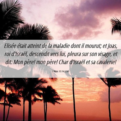 Picture 06 - 2 Rois 13:14 LSG - Elisée était atteint de la maladie dont il - Bible Verse Picture