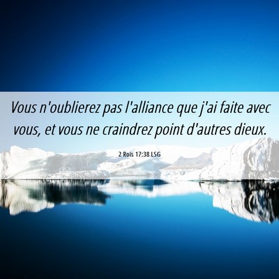 Picture 06 - 2 Rois 17:38 LSG - Vous n'oublierez pas l'alliance que j'ai faite - Bible Verse Picture