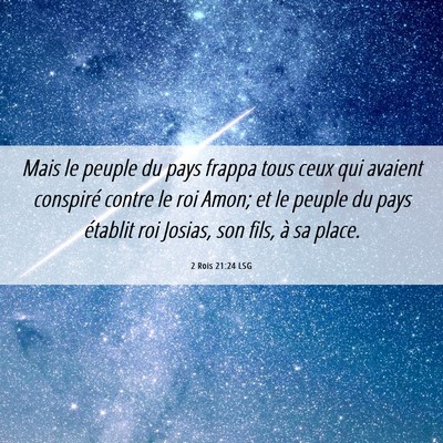 Picture 06 - 2 Rois 21:24 LSG - Mais le peuple du pays frappa tous ceux qui - Bible Verse Picture