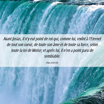 Picture 06 - 2 Rois 23:25 LSG - Avant Josias, il n'y eut point de roi qui, comme - Bible Verse Picture