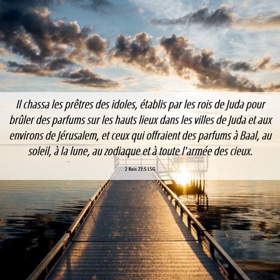 Picture 06 - 2 Rois 23:5 LSG - Il chassa les prêtres des idoles, établis par - Bible Verse Picture