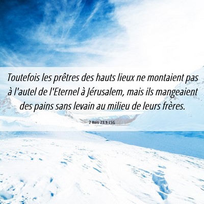 Picture 06 - 2 Rois 23:9 LSG - Toutefois les prêtres des hauts lieux ne - Bible Verse Picture