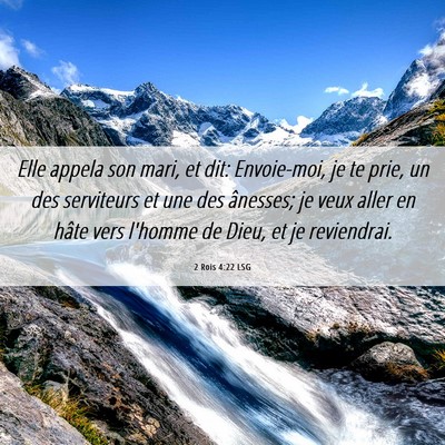 Picture 06 - 2 Rois 4:22 LSG - Elle appela son mari, et dit: Envoie-moi, je te - Bible Verse Picture