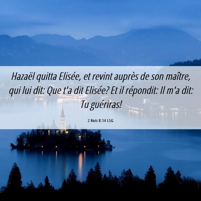 Picture 06 - 2 Rois 8:14 LSG - Hazaël quitta Elisée, et revint auprès de son - Bible Verse Picture