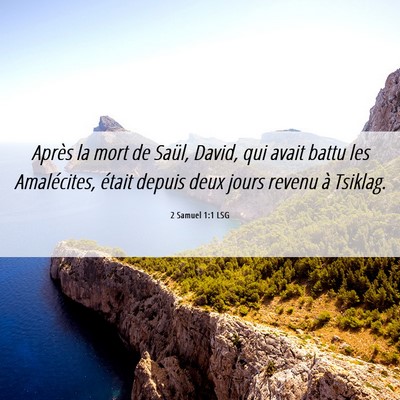 Picture 06 - 2 Samuel 1:1 LSG - Après la mort de Saül, David, qui avait battu - Bible Verse Picture