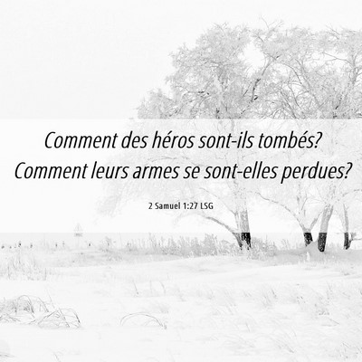 Picture 06 - 2 Samuel 1:27 LSG - Comment des héros sont-ils tombés? Comment - Bible Verse Picture