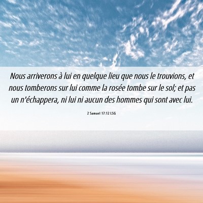Picture 06 - 2 Samuel 17:12 LSG - Nous arriverons à lui en quelque lieu que nous - Bible Verse Picture