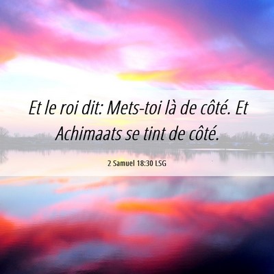 Picture 06 - 2 Samuel 18:30 LSG - Et le roi dit: Mets-toi là de côté. Et - Bible Verse Picture