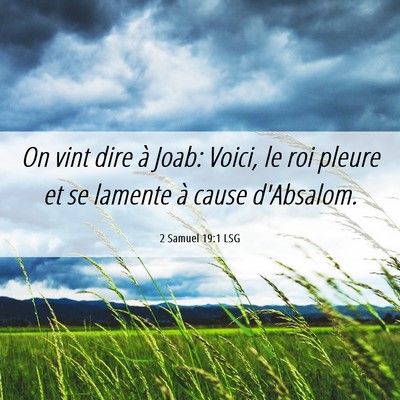 Picture 06 - 2 Samuel 19:1 LSG - On vint dire à Joab: Voici, le roi pleure et se - Bible Verse Picture