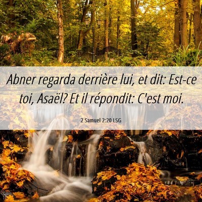 Picture 06 - 2 Samuel 2:20 LSG - Abner regarda derrière lui, et dit: Est-ce toi, - Bible Verse Picture