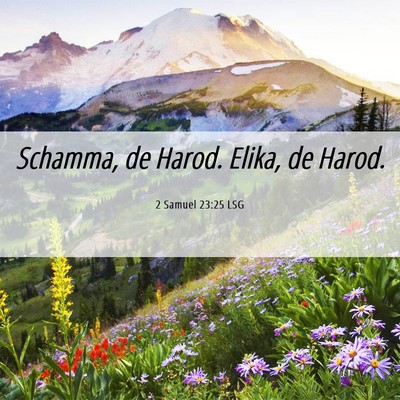 Picture 06 - 2 Samuel 23:25 LSG - Schamma, de Harod. Elika, de - Bible Verse Picture