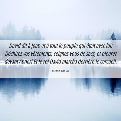 Picture 06 - 2 Samuel 3:31 LSG - David dit à Joab et à tout le peuple qui était - Bible Verse Picture
