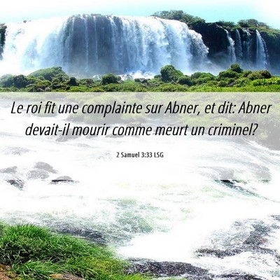 Picture 06 - 2 Samuel 3:33 LSG - Le roi fit une complainte sur Abner, et dit: - Bible Verse Picture