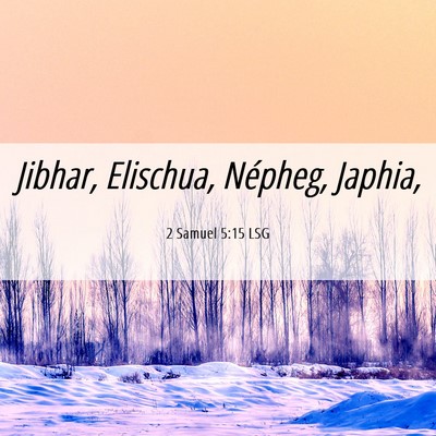 Picture 06 - 2 Samuel 5:15 LSG - Jibhar, Elischua, Népheg, - Bible Verse Picture