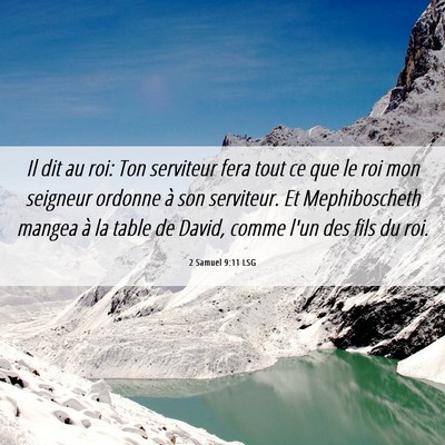 Picture 06 - 2 Samuel 9:11 LSG - Il dit au roi: Ton serviteur fera tout ce que le - Bible Verse Picture