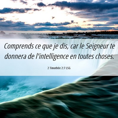 Picture 06 - 2 Timothée 2:7 LSG - Comprends ce que je dis, car le Seigneur te - Bible Verse Picture