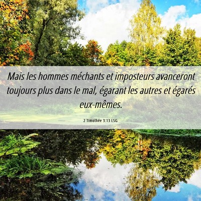 Picture 06 - 2 Timothée 3:13 LSG - Mais les hommes méchants et imposteurs - Bible Verse Picture