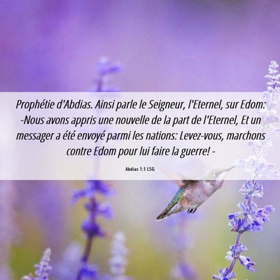 Picture 06 - Abdias 1:1 LSG - Prophétie d'Abdias. Ainsi parle le Seigneur, - Bible Verse Picture