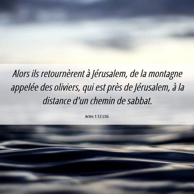 Picture 06 - Actes 1:12 LSG - Alors ils retournèrent à Jérusalem, de la - Bible Verse Picture