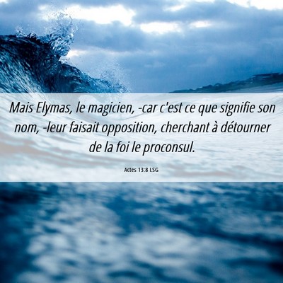 Picture 06 - Actes 13:8 LSG - Mais Elymas, le magicien, -car c'est ce que - Bible Verse Picture