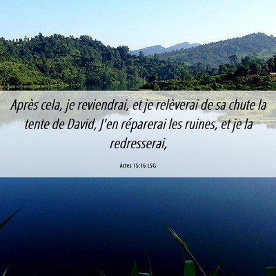 Picture 06 - Actes 15:16 LSG - Après cela, je reviendrai, et je relèverai de - Bible Verse Picture