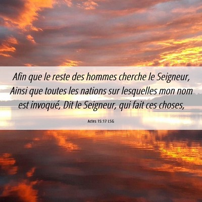 Picture 06 - Actes 15:17 LSG - Afin que le reste des hommes cherche le Seigneur, - Bible Verse Picture