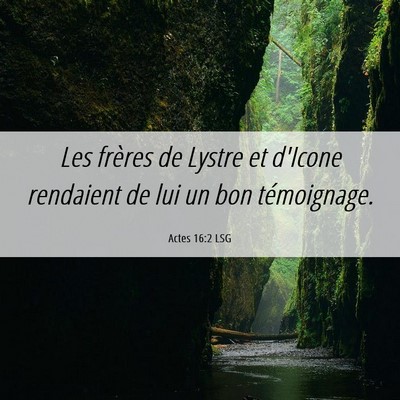 Picture 06 - Actes 16:2 LSG - Les frères de Lystre et d'Icone rendaient de lui - Bible Verse Picture