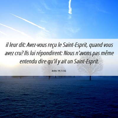 Picture 06 - Actes 19:2 LSG - il leur dit: Avez-vous reçu le Saint-Esprit, - Bible Verse Picture