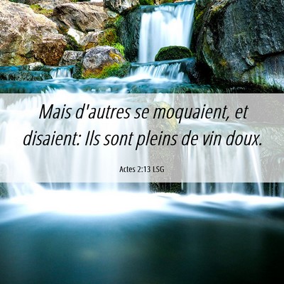 Picture 06 - Actes 2:13 LSG - Mais d'autres se moquaient, et disaient: Ils sont - Bible Verse Picture