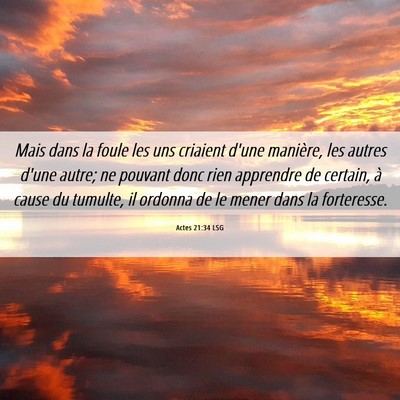 Picture 06 - Actes 21:34 LSG - Mais dans la foule les uns criaient d'une - Bible Verse Picture