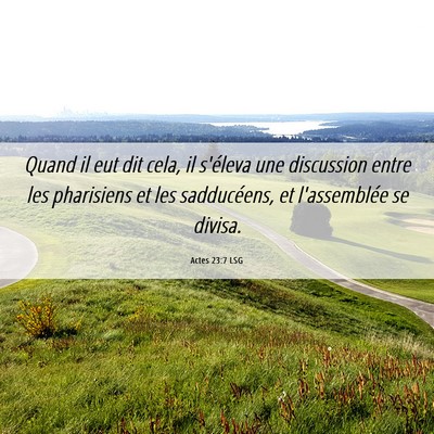 Picture 06 - Actes 23:7 LSG - Quand il eut dit cela, il s'éleva une discussion - Bible Verse Picture