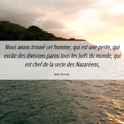 Picture 06 - Actes 24:5 LSG - Nous avons trouvé cet homme, qui est une peste, - Bible Verse Picture