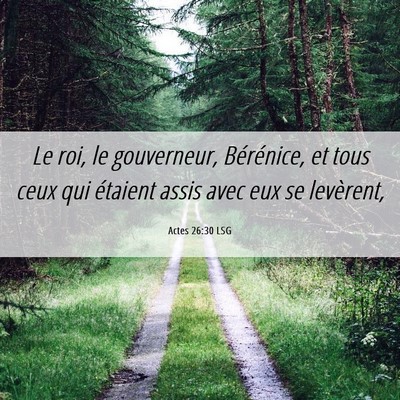 Picture 06 - Actes 26:30 LSG - Le roi, le gouverneur, Bérénice, et tous ceux - Bible Verse Picture