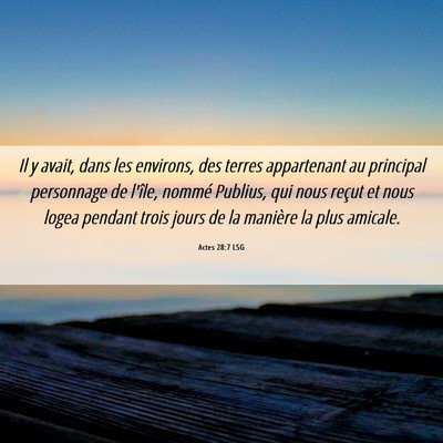Picture 06 - Actes 28:7 LSG - Il y avait, dans les environs, des terres - Bible Verse Picture