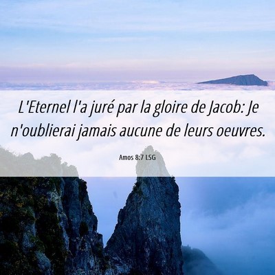 Picture 06 - Amos 8:7 LSG - L'Eternel l'a juré par la gloire de Jacob: Je - Bible Verse Picture