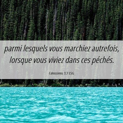 Picture 06 - Colossiens 3:7 LSG - parmi lesquels vous marchiez autrefois, lorsque - Bible Verse Picture