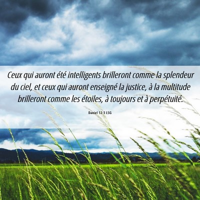 Picture 06 - Daniel 12:3 LSG - Ceux qui auront été intelligents brilleront - Bible Verse Picture